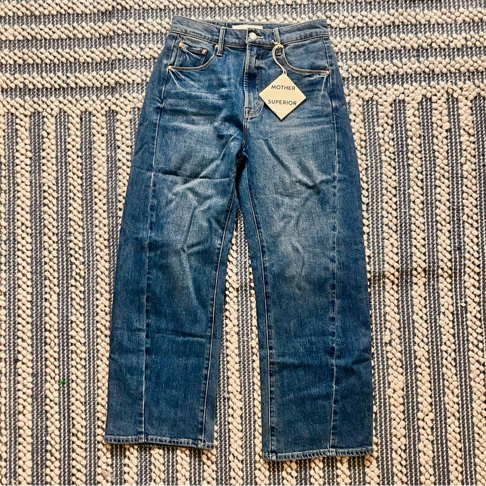 Mother lil full pipes petite barrel Blue Jeans 28 fit small